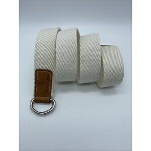 Royal Robbins Cream D-Ring Belt Men's Size S End to End 32"